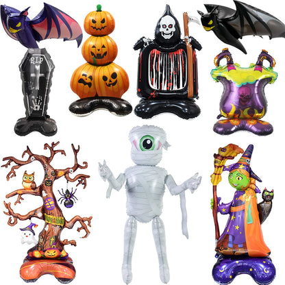 Halloween Decoration Balloons Foil Pumpkin Ghost Dead Tree Witch Mummy Bat Spider Balloon