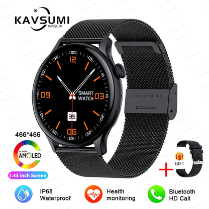 NFC Smart Watch Amoled HD GPS Track Sports Heart Rate