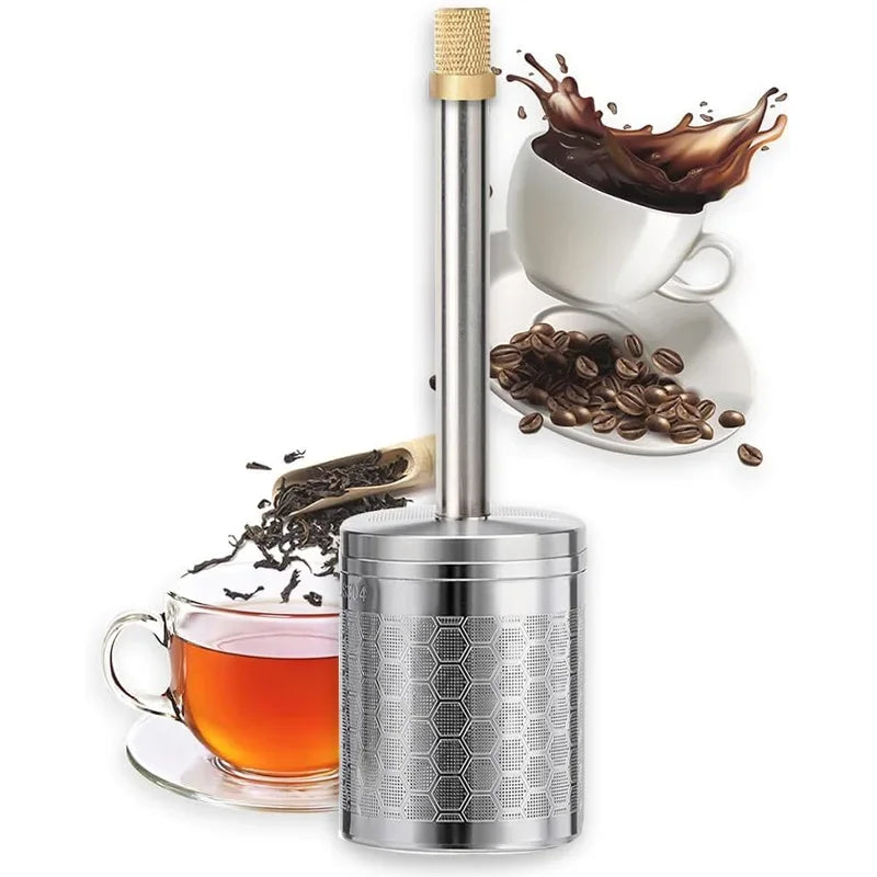 Portable Press Release Coffee Tea Mixer Reusable Bar Tool