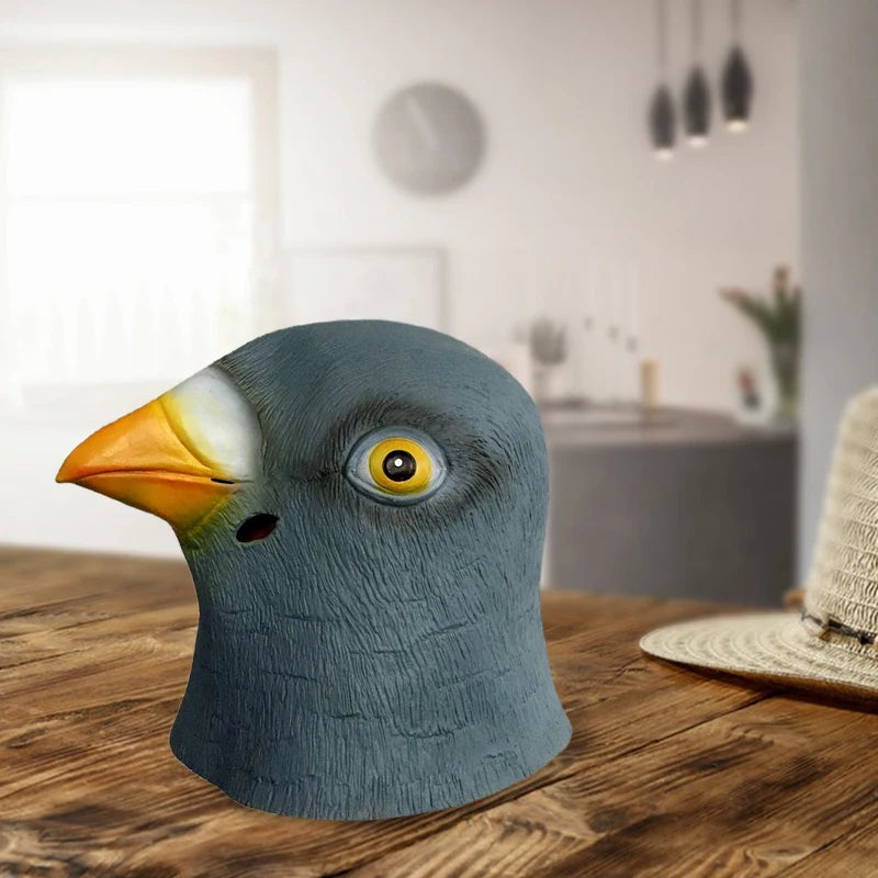 Pigeon Mask Funny Animal Cosplay Costume Latex Head Mask Halloween