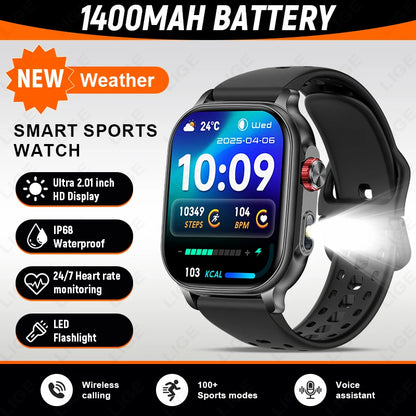 LIGE New Built-in 1400mAh Super Large Battery Smart Watch