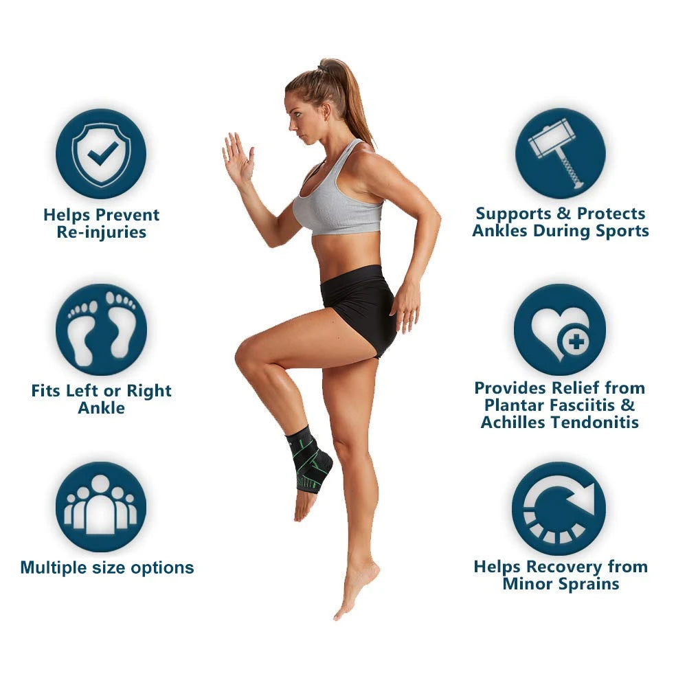 Adjustable Elastic Ankle Brace Compression Foot Support