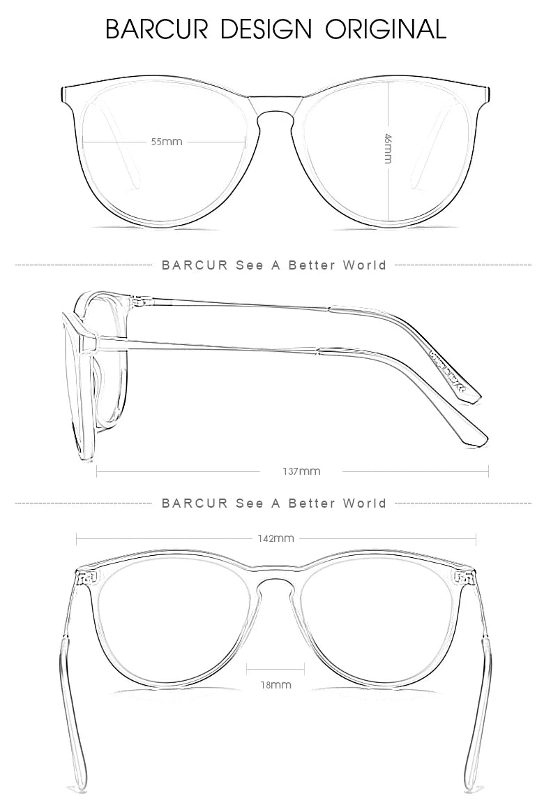 BARCUR Classic Polarized Sunglasses For Both Men Women