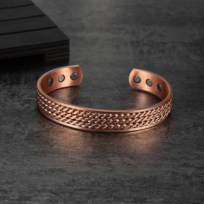 Vinterly Twisted  Magnetic Therapy Adjustable Wide Bangles