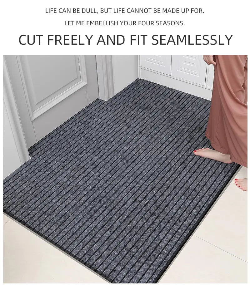 Large sized striped rubber bottom corridor carpet carp