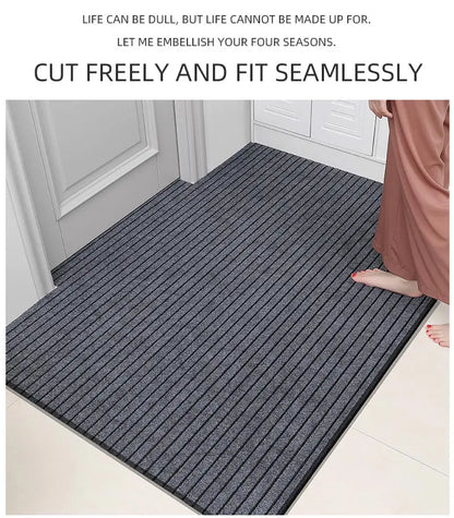 Large sized striped rubber bottom corridor carpet carp