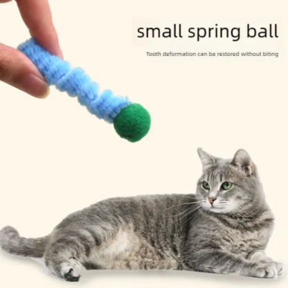 4/200Pcs Interactive Cat Spring Toy Spiral Colors