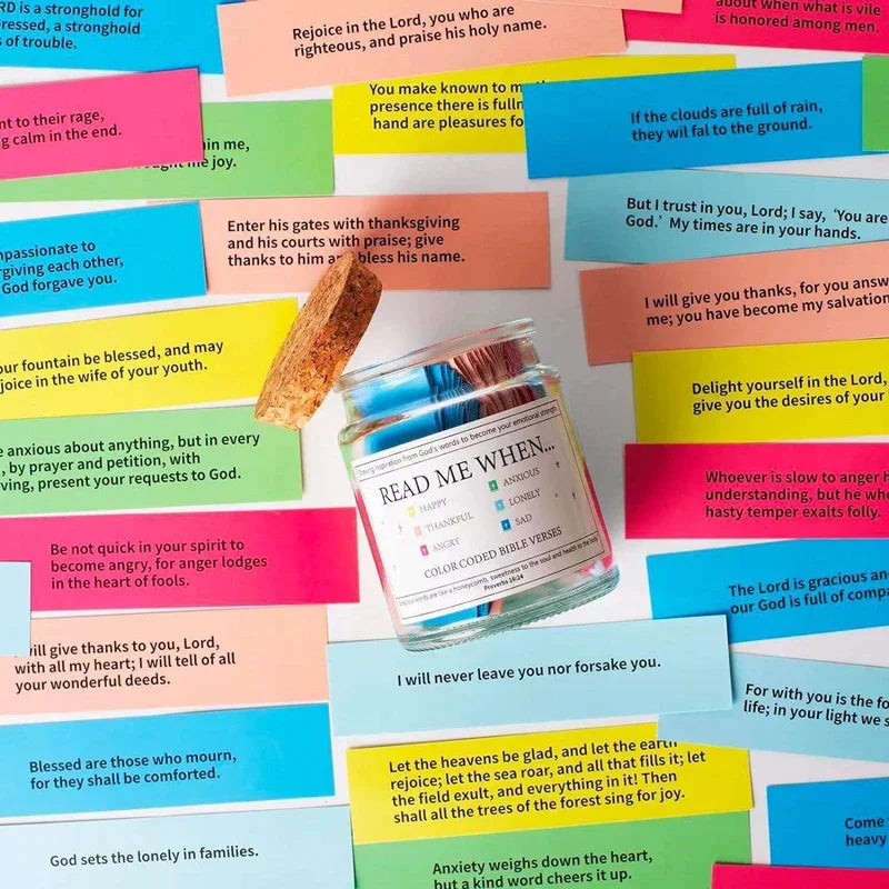 Bible Verses  in Glass Jar Bible Verse Jar Pious Prayer