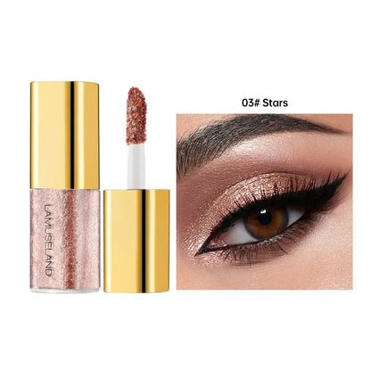 Pearly Liquid Eyeshadow Natural Smokey Silver Shimmer