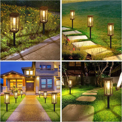 Retro Solar Pathway Warm Lights Outdoor