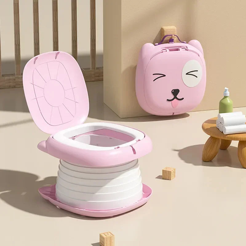 Portable Kid Boy Girl WC Toilet Seat Pot Kids Folding Toilet