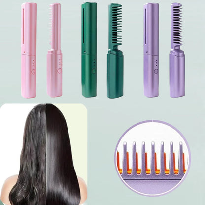 Mini Wireless Hair Straightener - Rechargeable Styling Tool