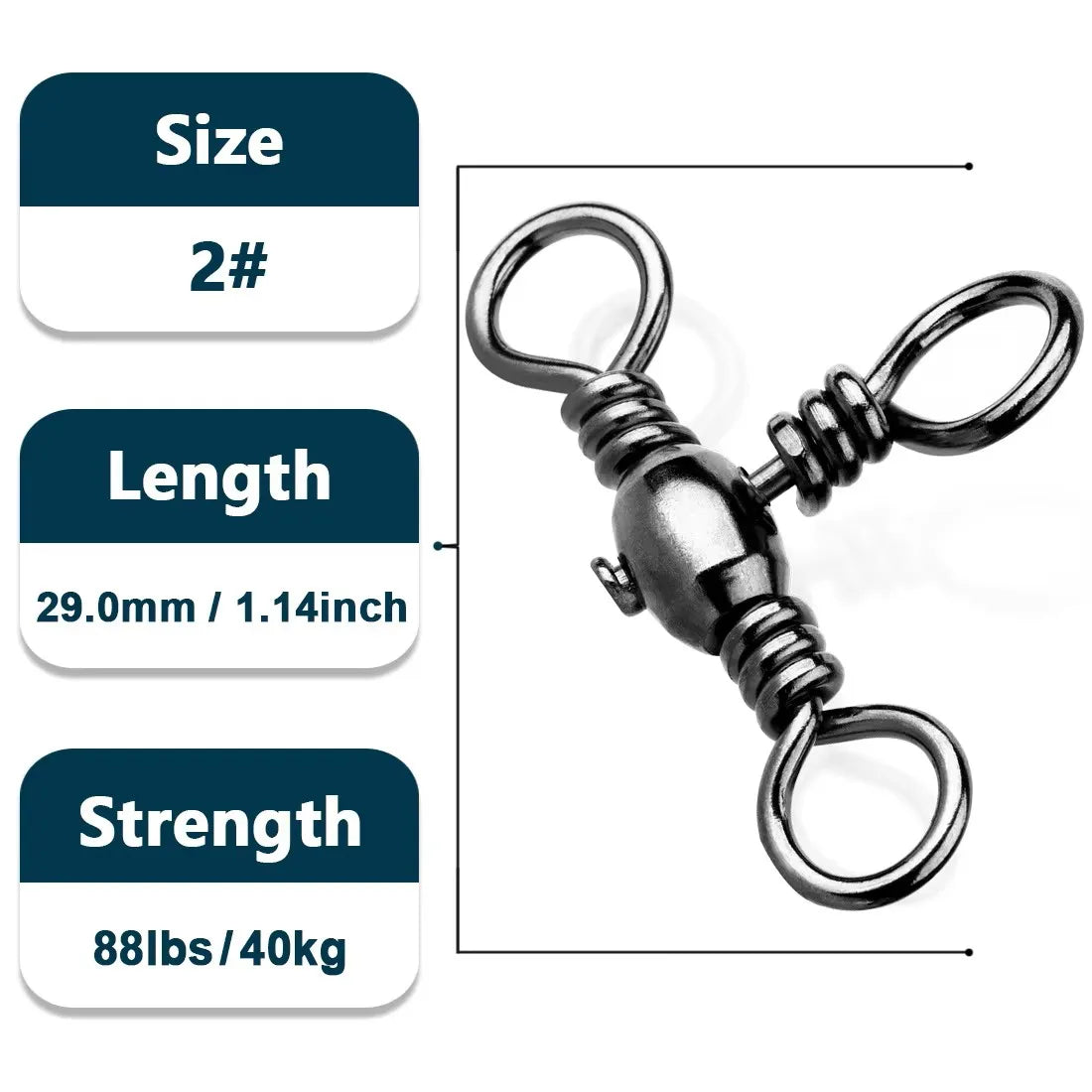 Fishing Crossline Swivels Brass for Catfish Surf Rigs