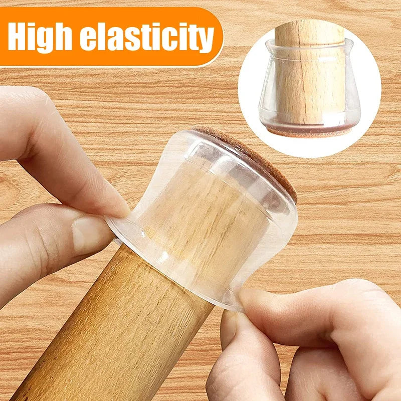 Chair Leg Caps Silicone Feet Protector Pads Furniture