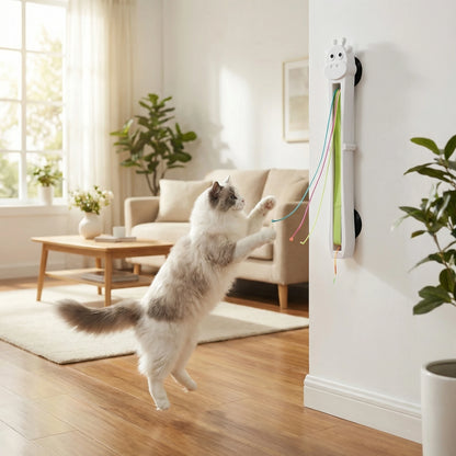 Automatic Interactive Cat Toy Wall Mounted Cat Teaser Wand
