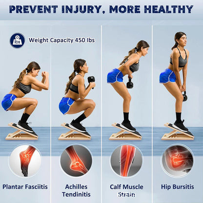 Foldable Wooden Incline Board Adjustable Calf Ankle Stretcher