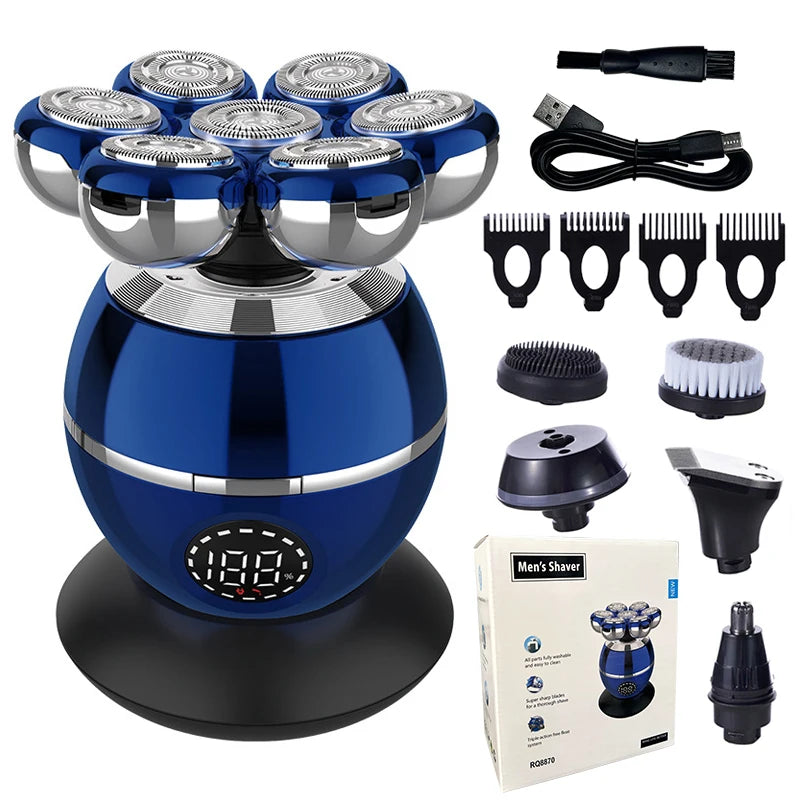Electric Shaver 7D Floating Cutter Head Base Men Beard Trimmer