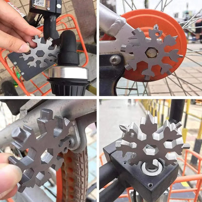 18-in-1 Snowflake Multi-Tool Snowflake Torque Wrench Tools