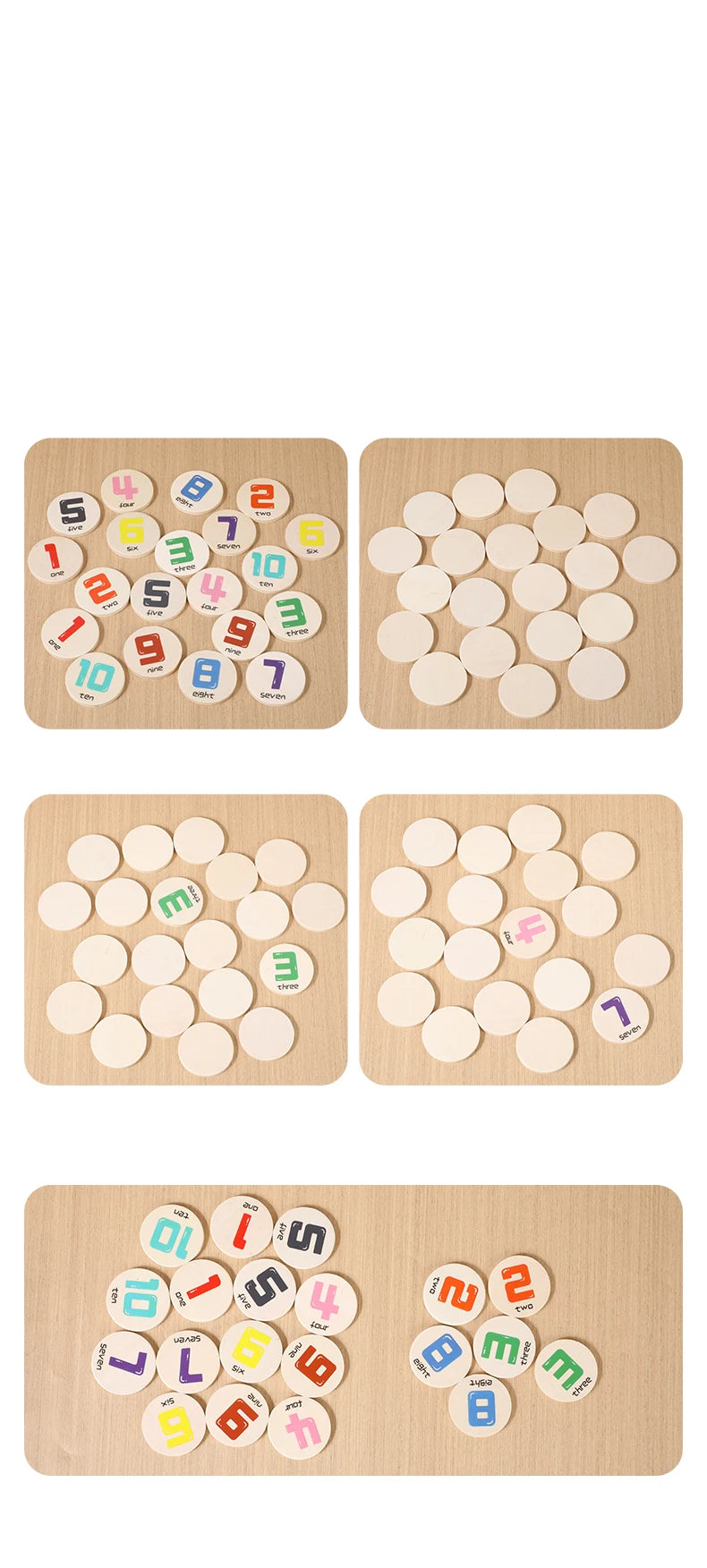 Wooden Memory Match Stick Chess Game Board