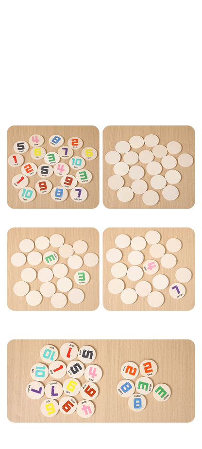 Wooden Memory Match Stick Chess Game Board