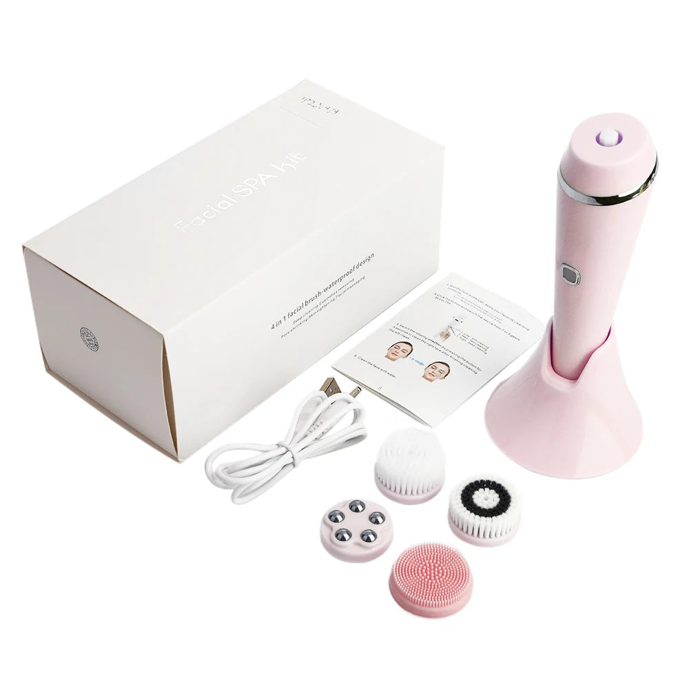 4 in 1 Electric Facial Cleansing Brush Sonic Skin Care