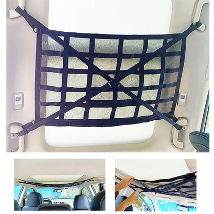 Car Ceiling Storage Net Pocket Auto Stowing Tidying
