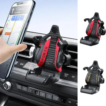 Racing seat design car phone holder Mount stand suction cup