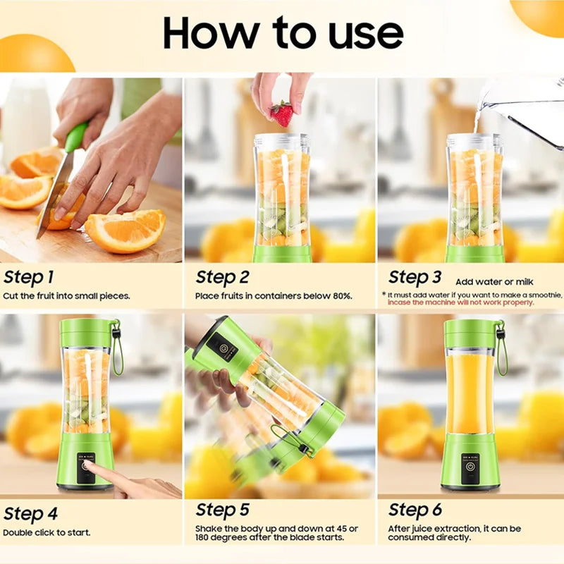 380ml household juice mixer mini electric juicer