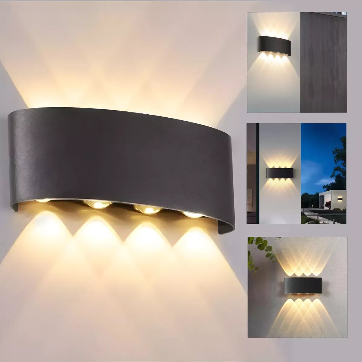 Modern LED Wall Lights White up down Indoor Outdoor Decor