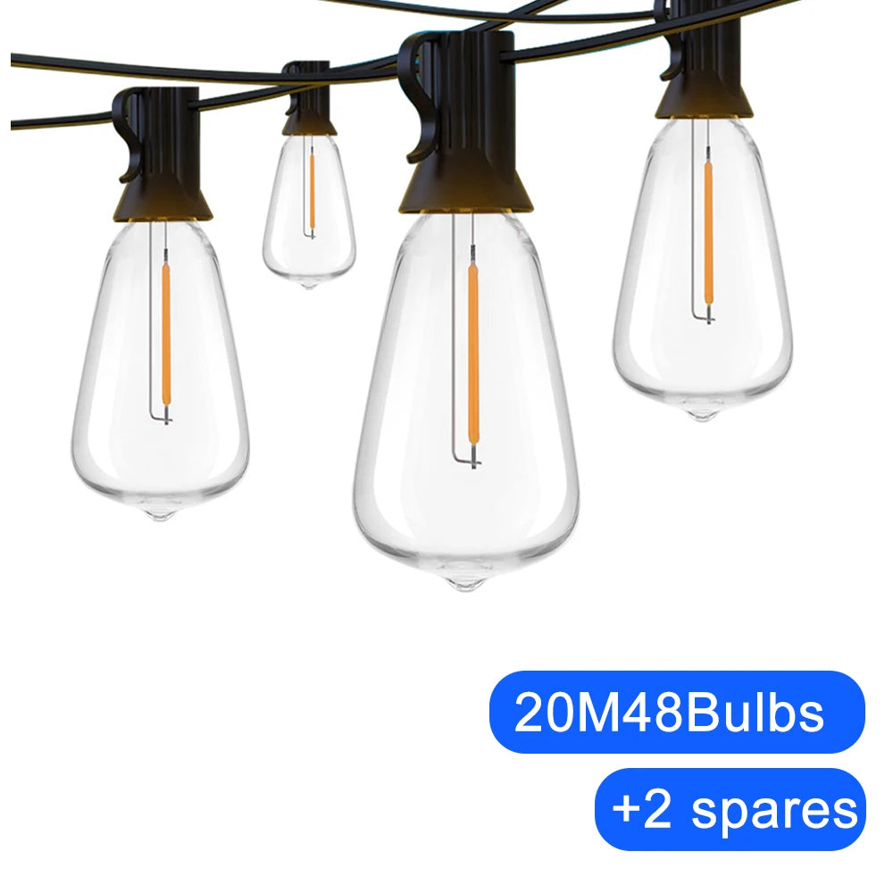 Outdoor String Lights 110V/220V LED Patio Hanging Lights