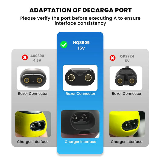 LISI 15V HQ8505 Type-C Shaver Adapter Charging Converter
