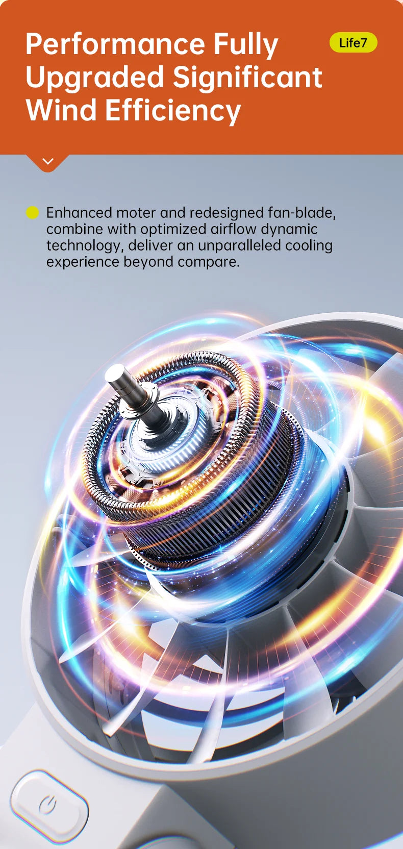 JISULIFE Portable Handheld Fan with LED Display