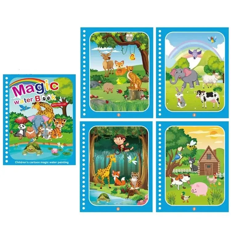 Magical Book Water Drawing Montessori Toys Coloring Book