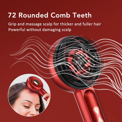 Electric Massage Comb Vibration Red Light Therapy Hair Growth