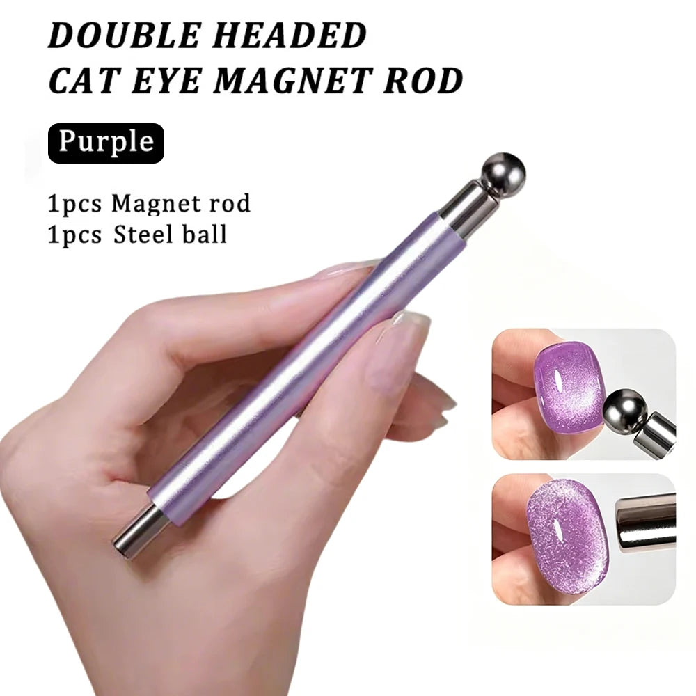 3 In 1 Dual Headed Cat Eye Nail Art Magnetic Stick
