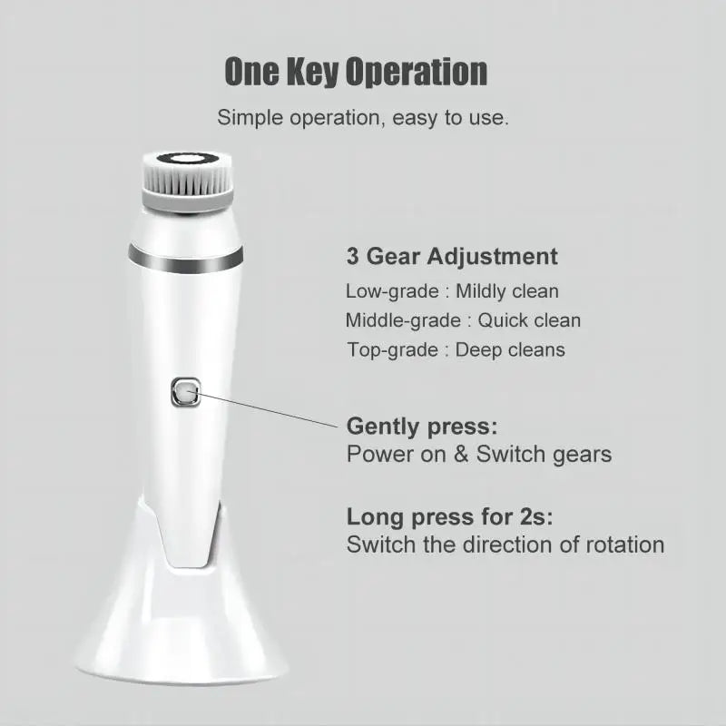 4 in 1 Electric Facial Cleansing Brush Sonic Skin Care