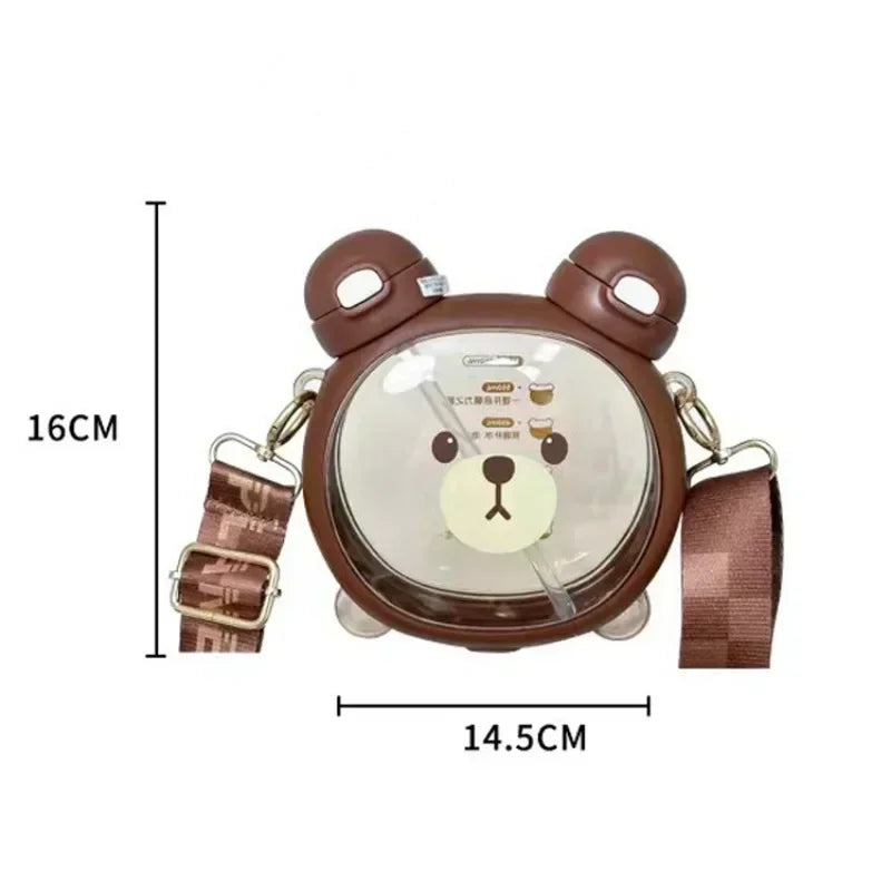 750MLCute Bear Kettle Straw Water Bottle