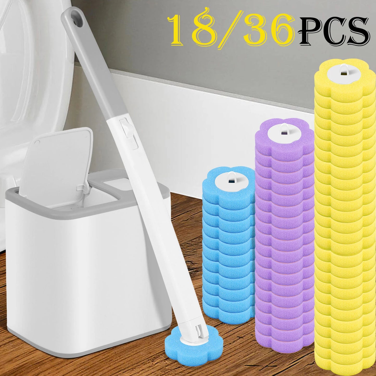 Toilet Brush With Disposable Replacement Head