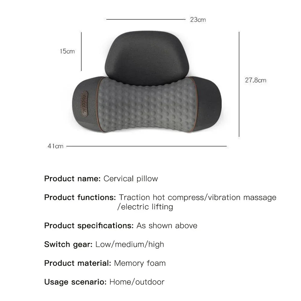 Electric Neck Massager Cervical Pillow Hot Compress