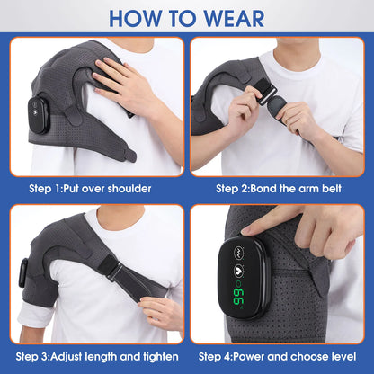 Electric Shoulder Massager Heating Pad Vibration Massage