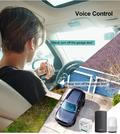 GIRIER Tuya Smart WiFi Garage Door Opener Controller Supports