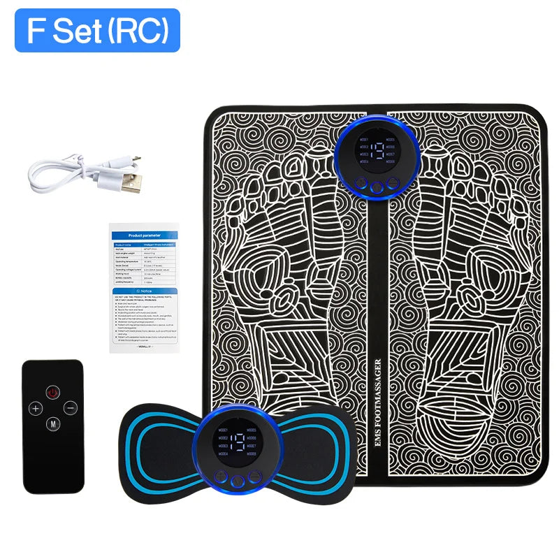 Electric EMS Foot Massager Pad Relief Pain Massage Mat