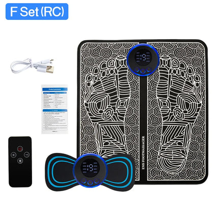 Electric EMS Foot Massager Pad Relief Pain Massage Mat