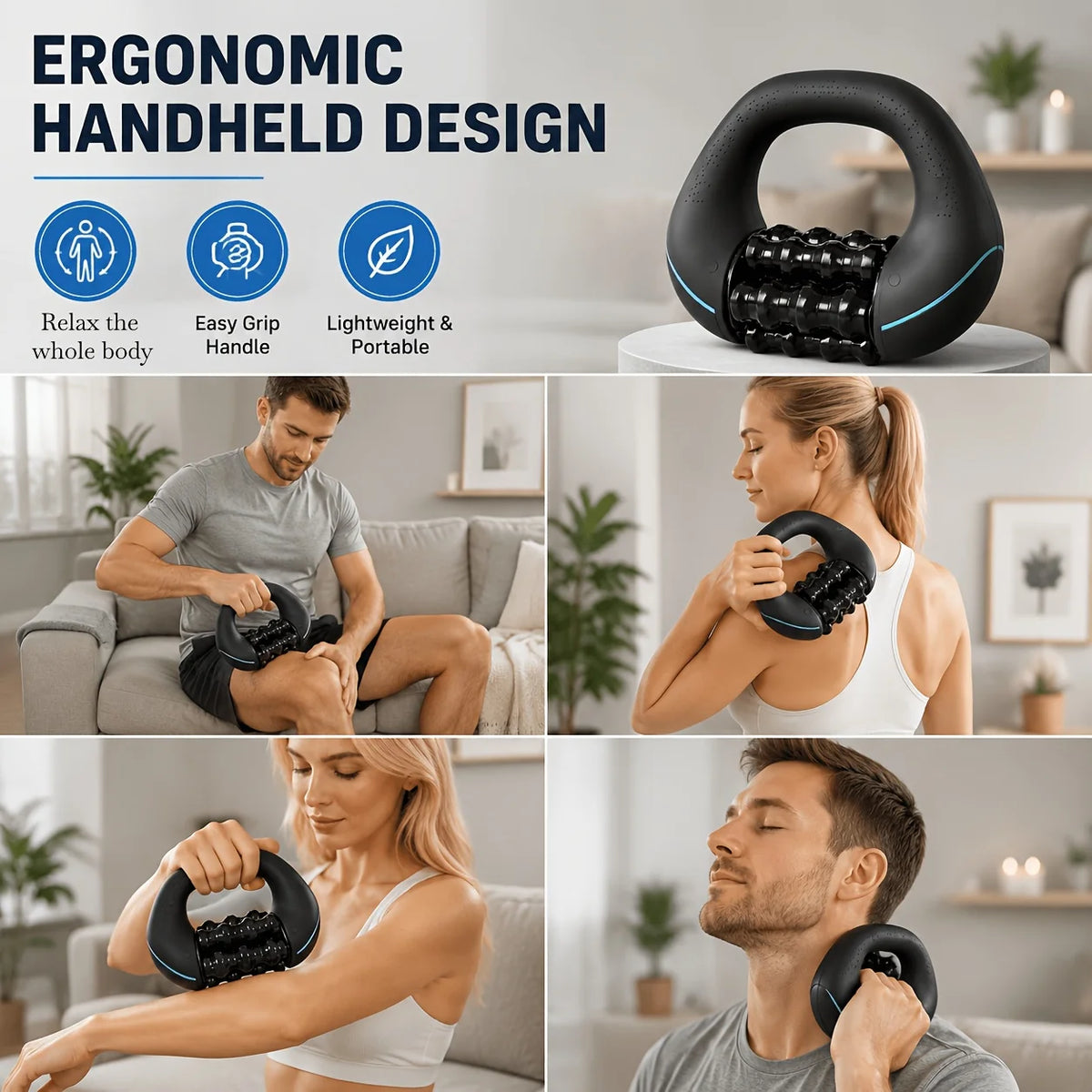 Electric Roller Impact Massage Tool Rechargeable Massager