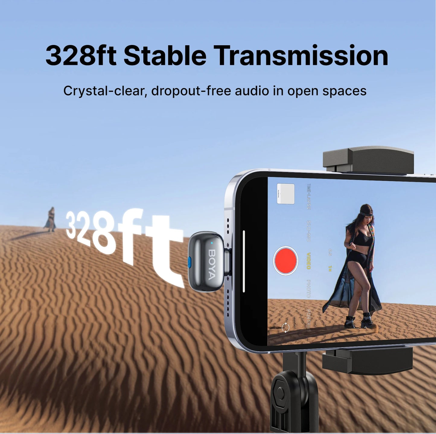 BOYA Mini 2 Wireless Lavalier Microphone AI Noise Reduction