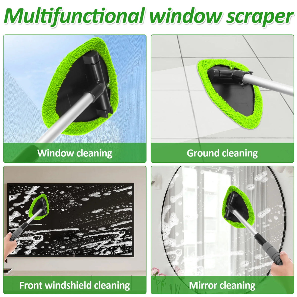 Car Windshield Cleaner Brush with 180°Rotating Cleaning Head