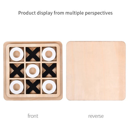 Montessori Chess Play Wooden Jigsaw Toy Game Interaction