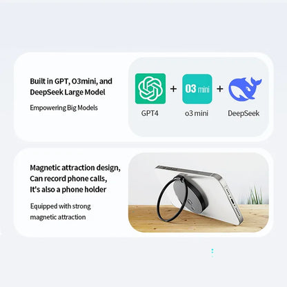 8-128GB AI Voice Recorder Real-Time Transcription