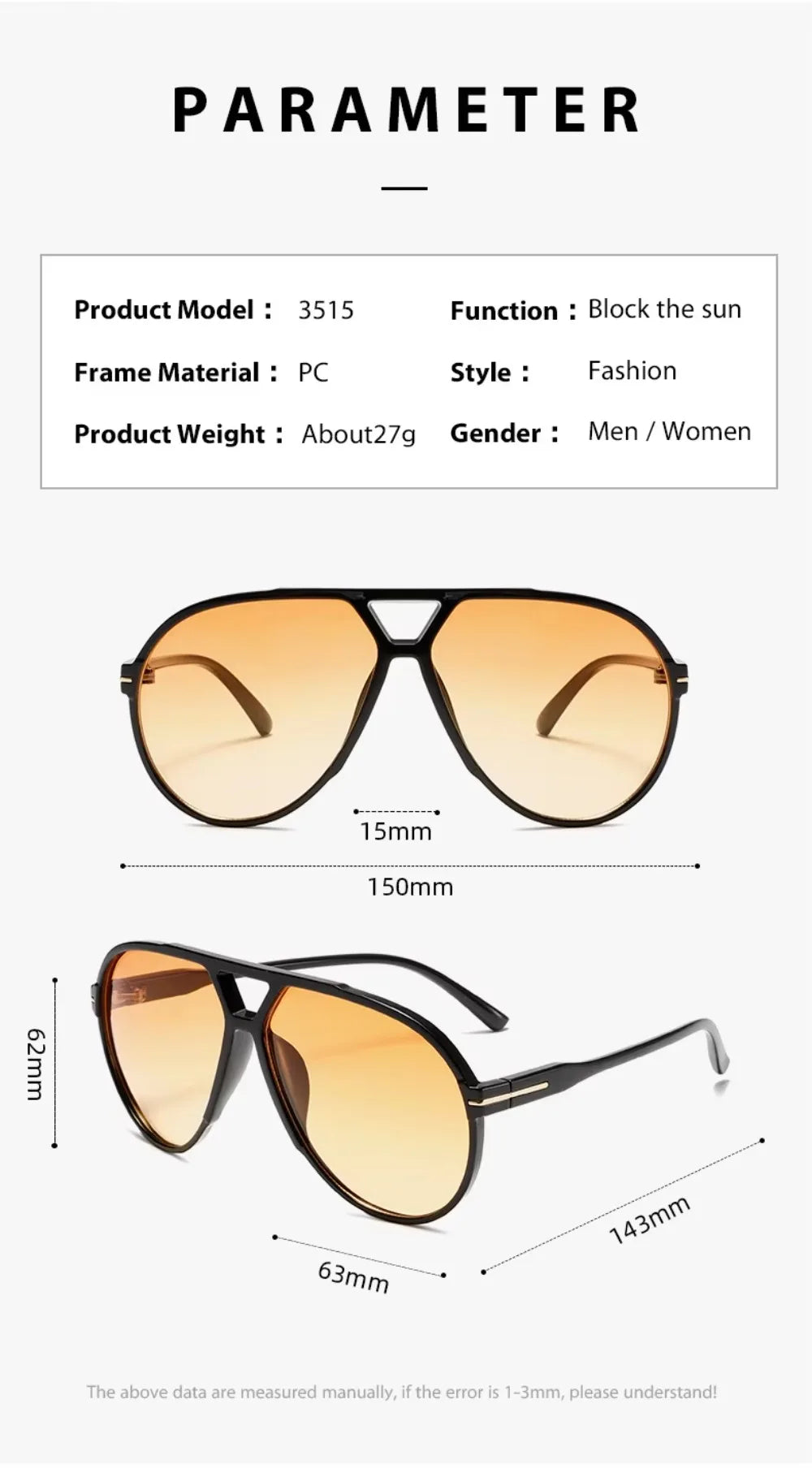 3515 Designer Inspired Sunglasses Vintage Oversized