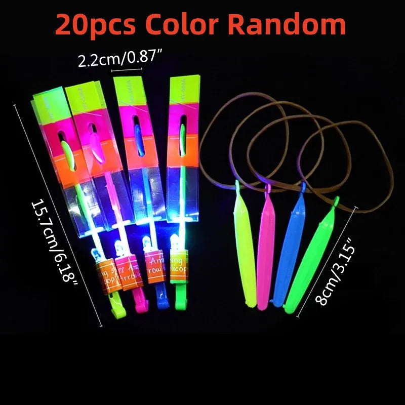 Outdoor Flash Rocket toy LED Lights Glowing Slingshot Rocket